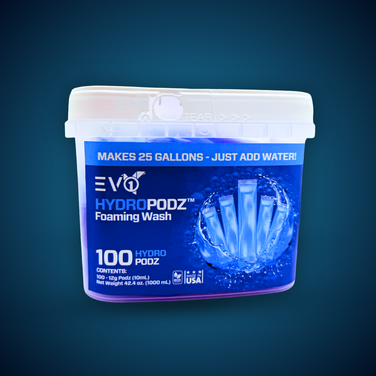 HydroPodz™ 100-count Tub pH Neutral Foaming Vehicle Wash Pods